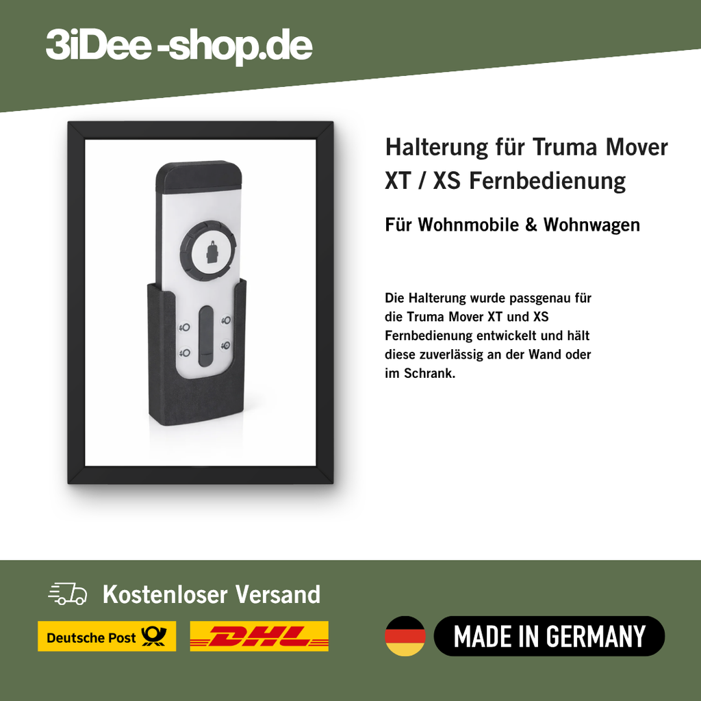 Bracket for Truma Mover XT / XS Remote Control - Wall Mount for Caravan & RV | Made in Germany